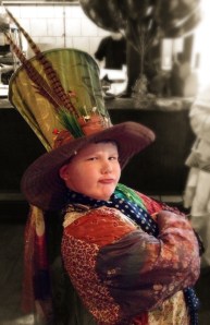 James DeMarco striking a pose in his handmade hat.